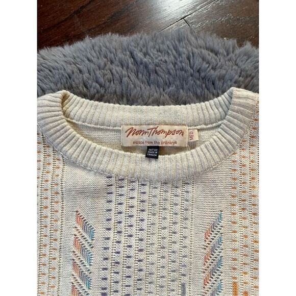 Vintage 80s/90s‎ norm Thompson textured white sweater size medium - Picture 5 of 6